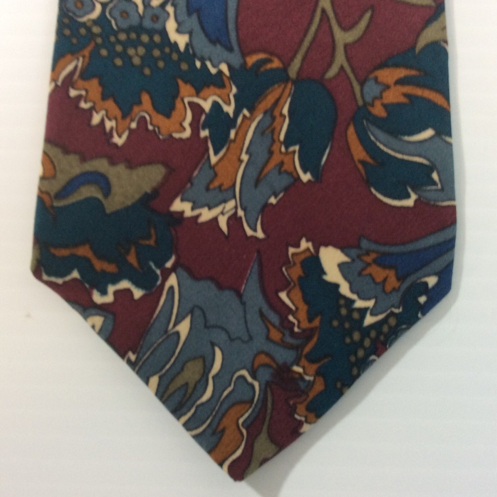 CELLINI Collection MENS TIE NECKTIE 3.75 in Burgundy Olive Rust Blue